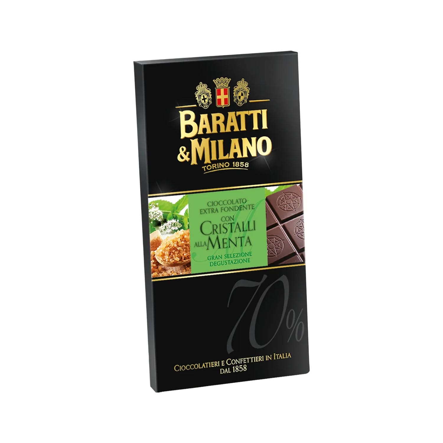 Baratti & Milano Dunkle Schokolade mit Minze, 70%