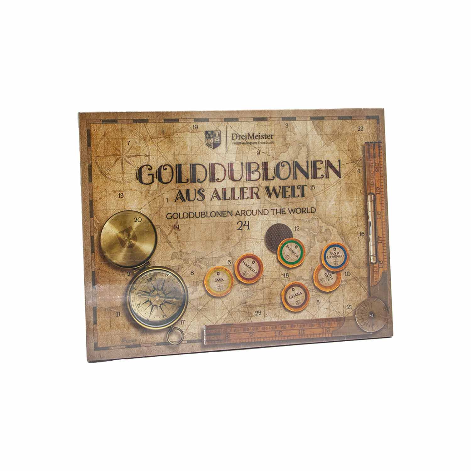 Adventskalender „Golddublonen aus aller Welt“