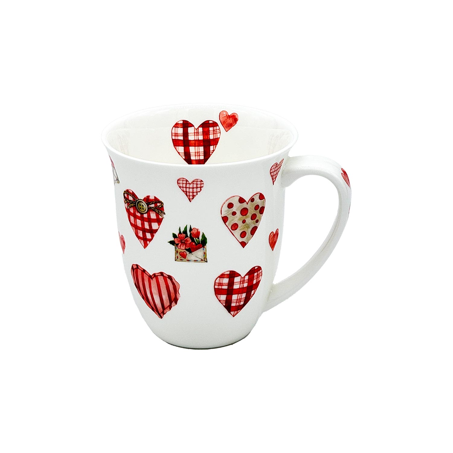 Teetasse "Lovely Hearts" 400 ml – Romantischer Genuss aus edlem Fine Bone China