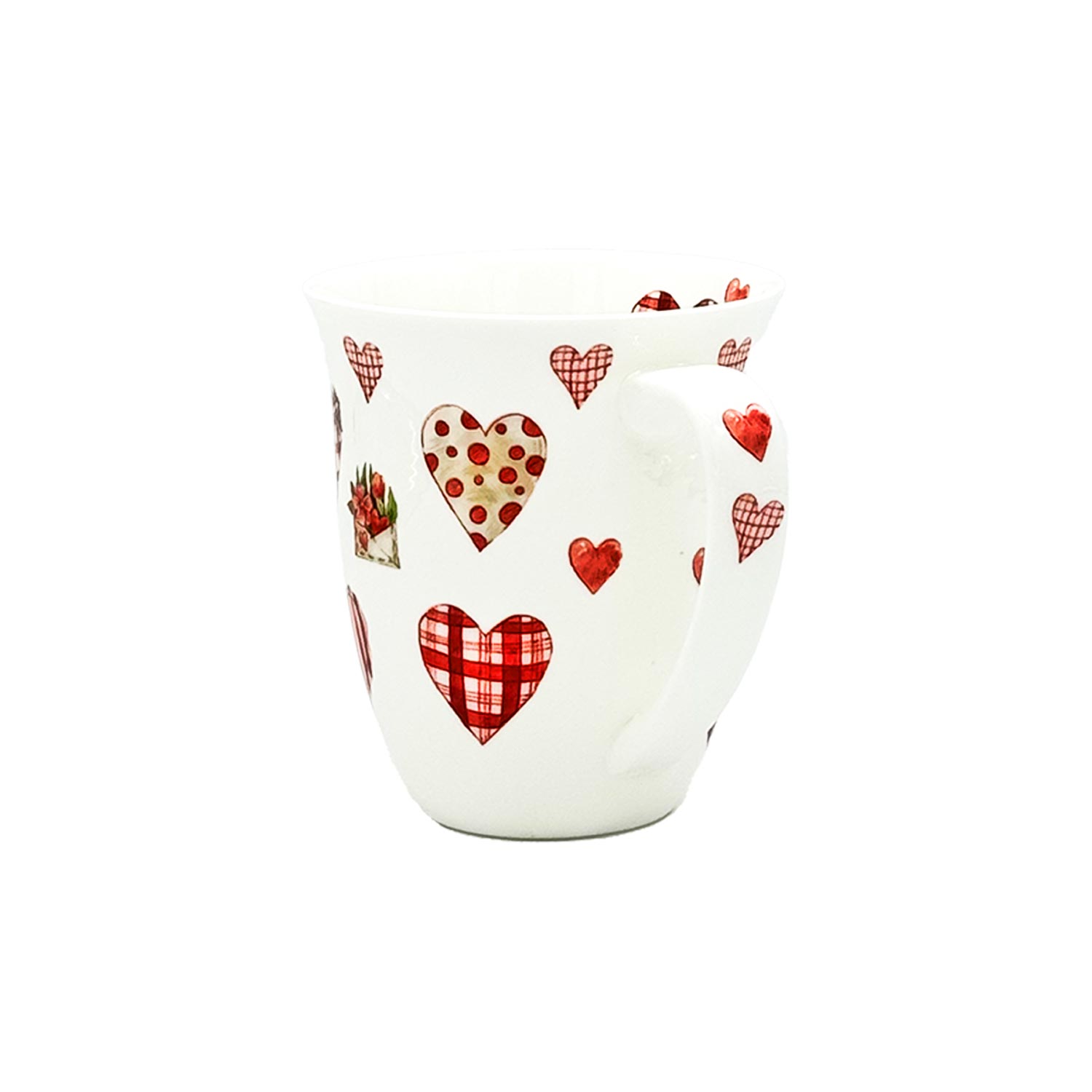 Teetasse "Lovely Hearts" 400 ml – Romantischer Genuss aus edlem Fine Bone China